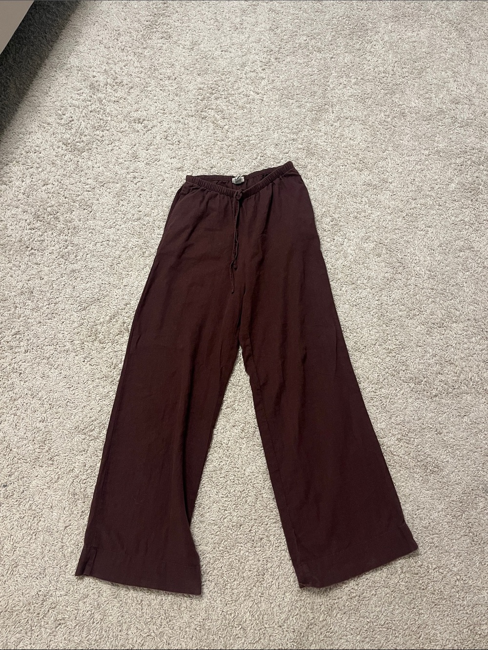 Brown Linen Pants XS